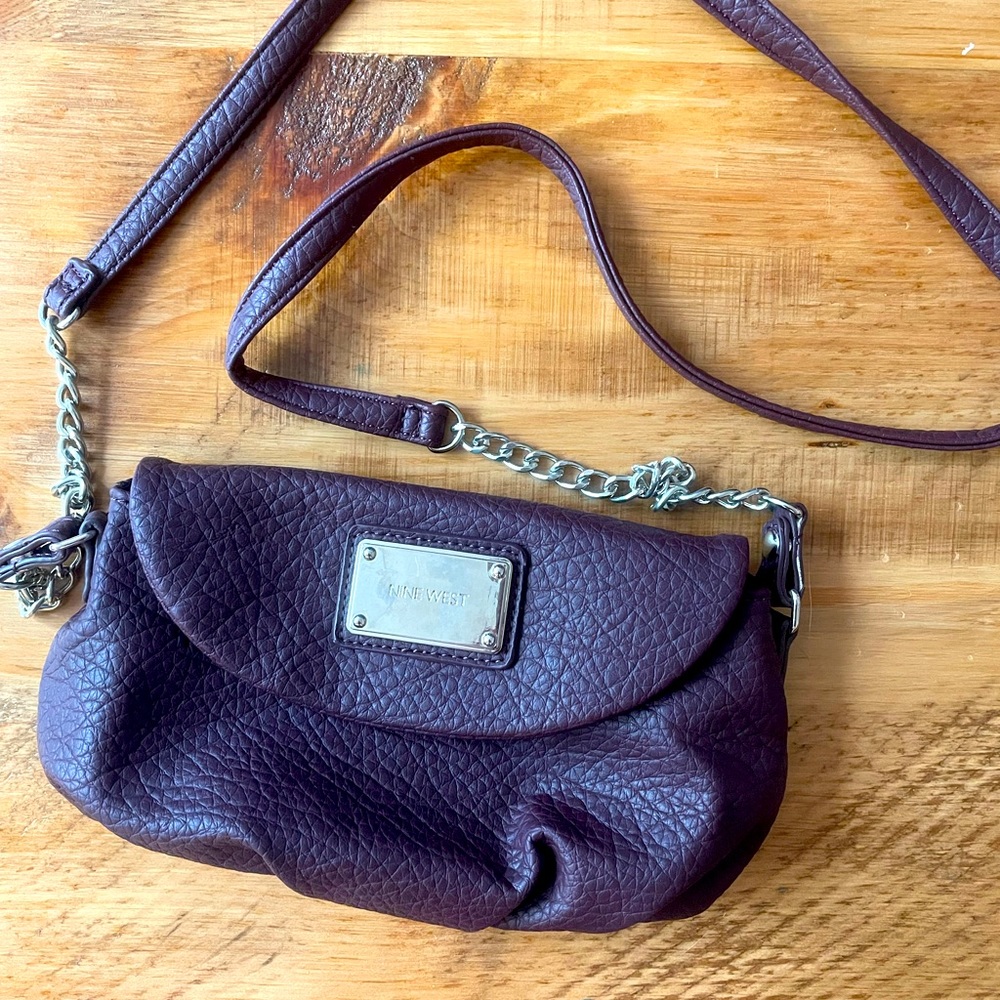 Nine West Plum Chain Crossbody Purse